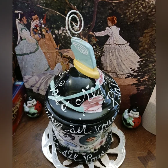 🍪Joanne Delomba Whimsical ceramic Cookie Canister,Nice Gift!🥨🍒🛍